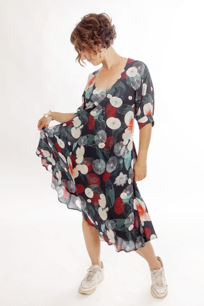Coton organique imprimés fleuris mode éthique Robe Robe bohème hippie chic Marque de créateur